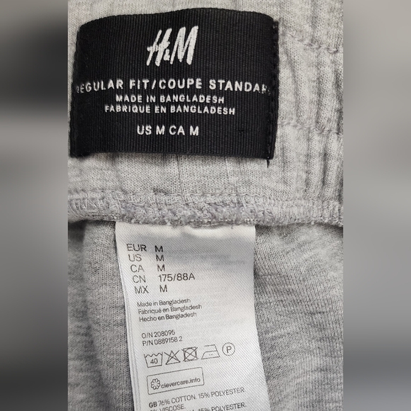 Mens Medium H&M Regular Fit Grey Shorts - Picture 3 of 4